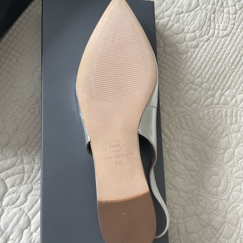 Sling back shoes silver 7M